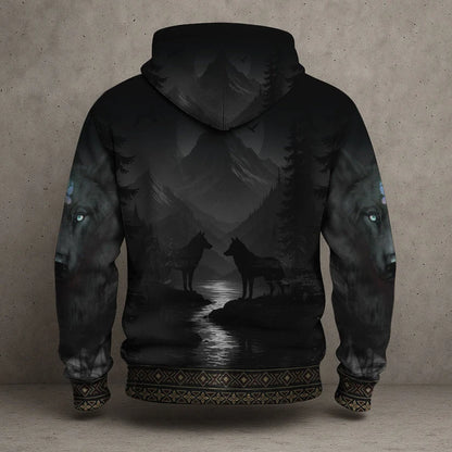 Southwestern Graphic Hoodie with Bold Nature Prints