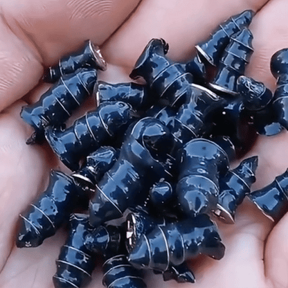 Hand holding all 60 self-sealing rubber repair nails