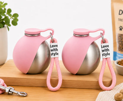 2-in-1 Leak-Proof Dog Water Bottle & Foldable Bowl