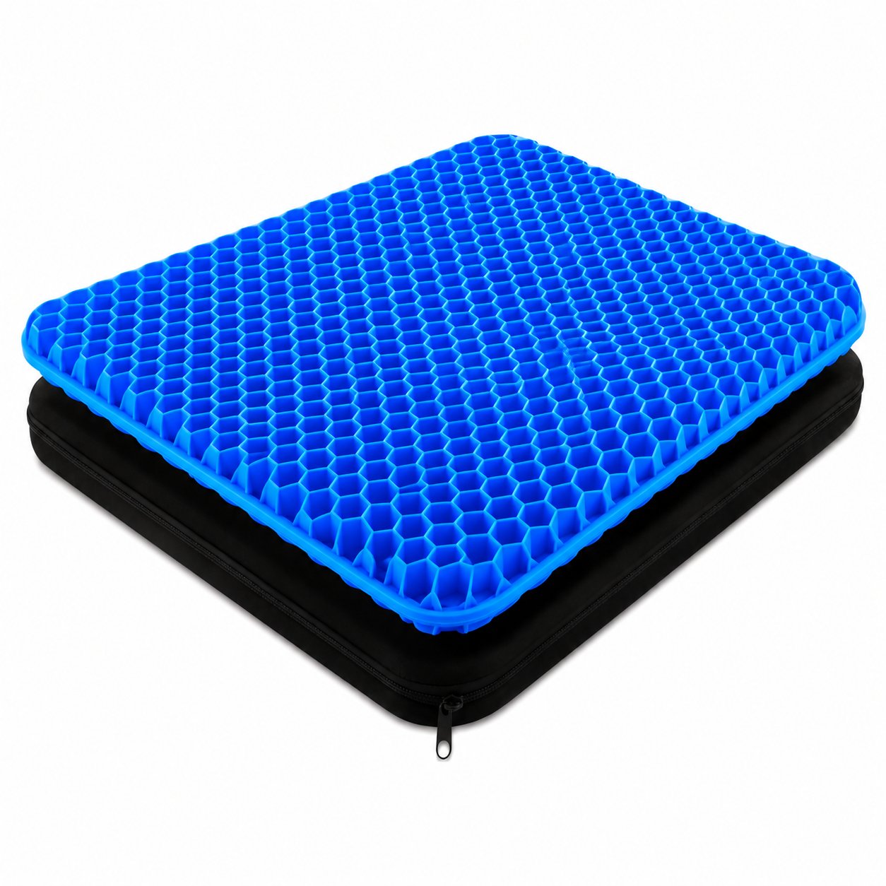 Blue silicone gel seat cushion breathable honeycomb