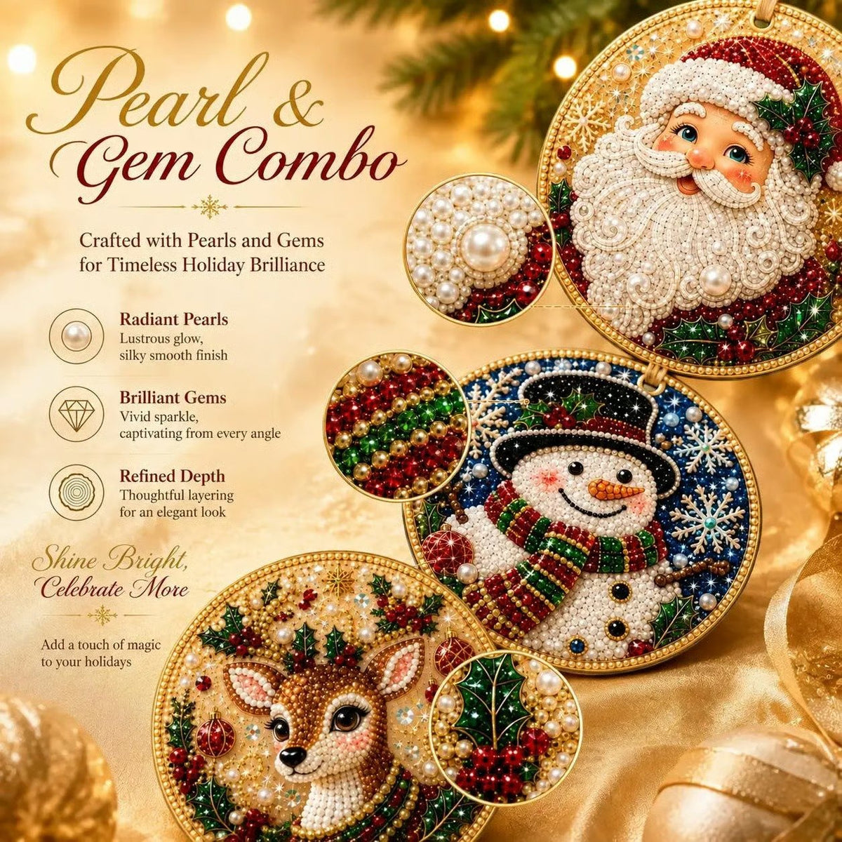 Christmas Diamond Painting Ornament Kit