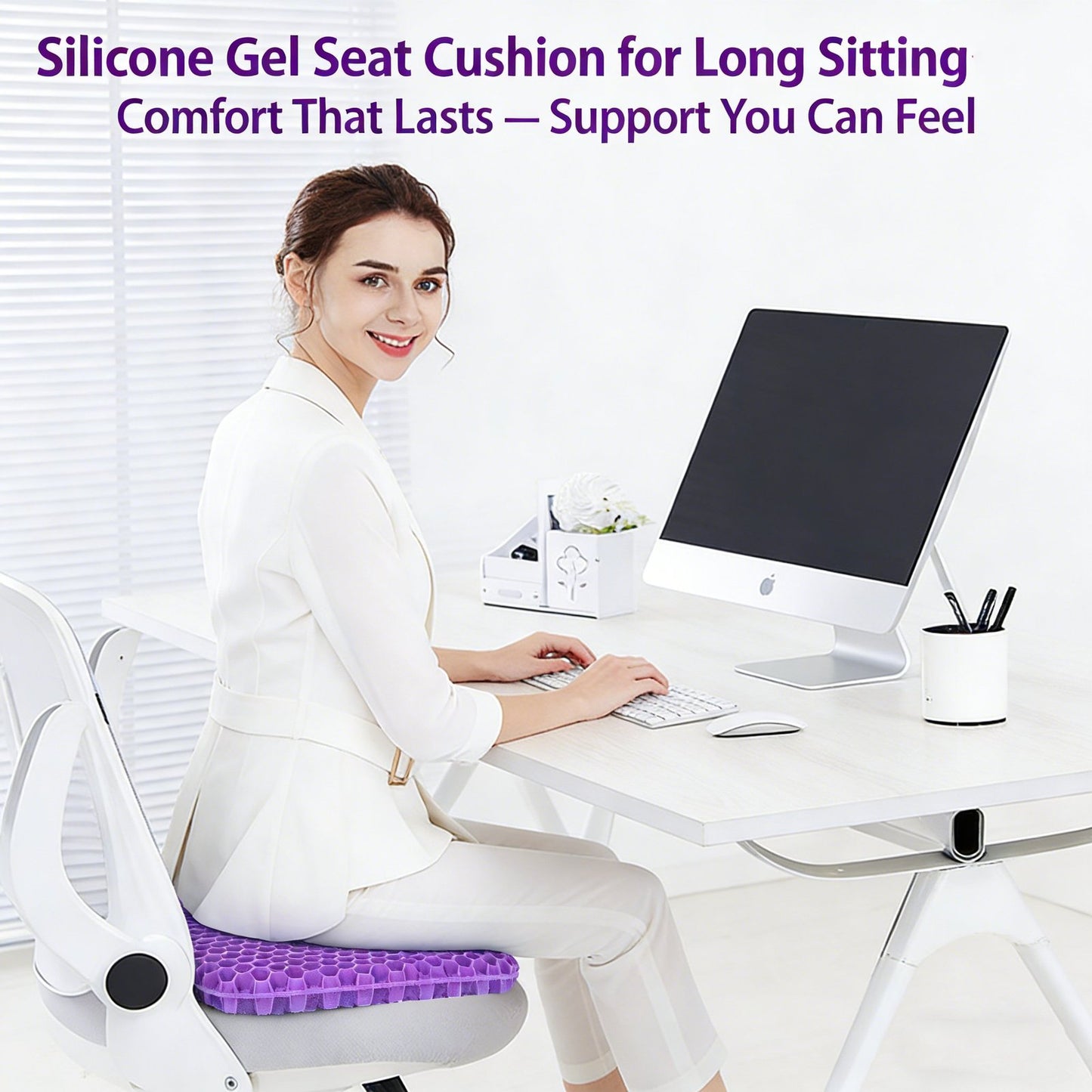Ergonomic Silicone Gel Seat Cushion - Relief You Can Feel
