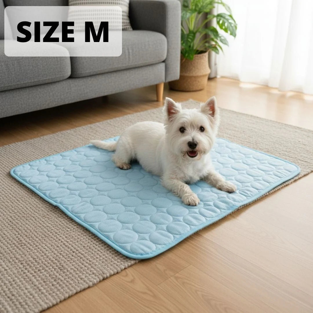 Arctic cooling dog mat beige washable pet pad