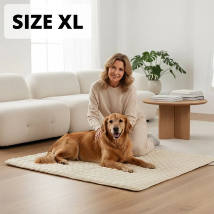 Arctic cooling dog mat beige washable pet pad
