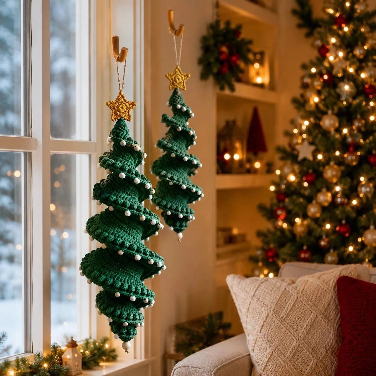Crochet Christmas Spiral Ornament DIY Kit — Beginner Set