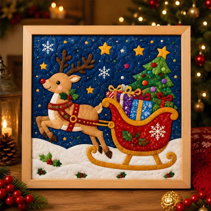 No-sew fabric art DIY kit with Sled design