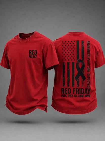 Men's Red Friday R.E.D. Remember Everyone Deployed t-shirt in red