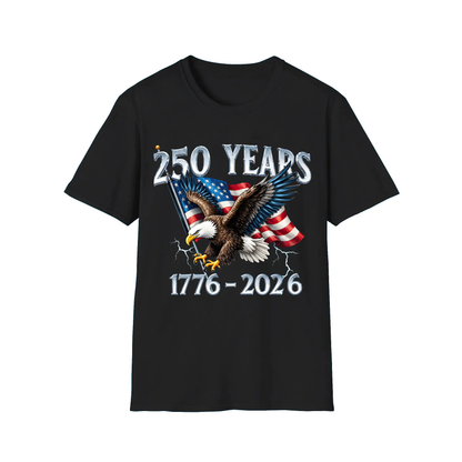 250 Years Eagle 1776-2026 250th Anniversary USA T-Shirt