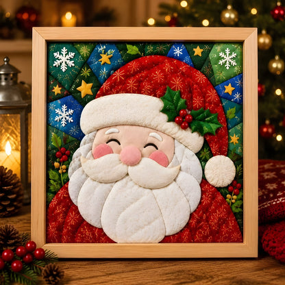 No-sew fabric art DIY kit with Santa design