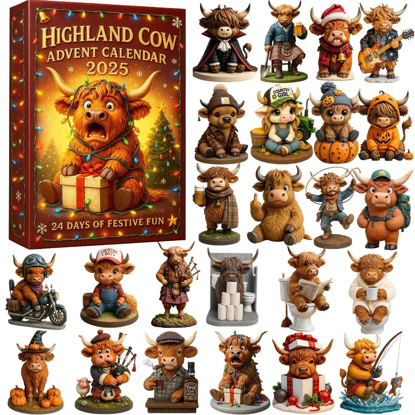 24-Day 3D Figurine Advent Calendar