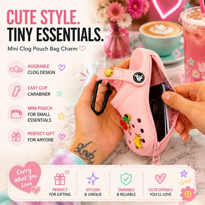 Mini clog charm pouch cute style tiny essentials feature poster