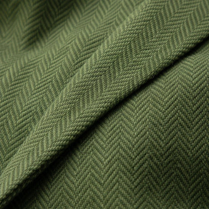 Men's Olive Green herringbone waistcoat fabric texture