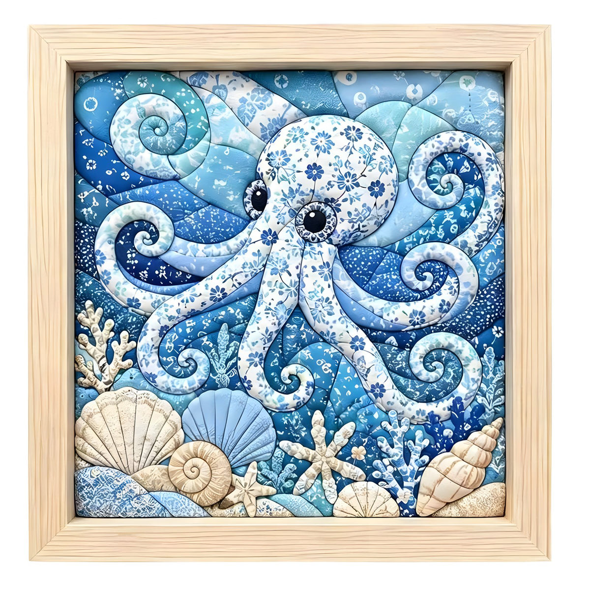 No-sew fabric art DIY kit with Octopus design