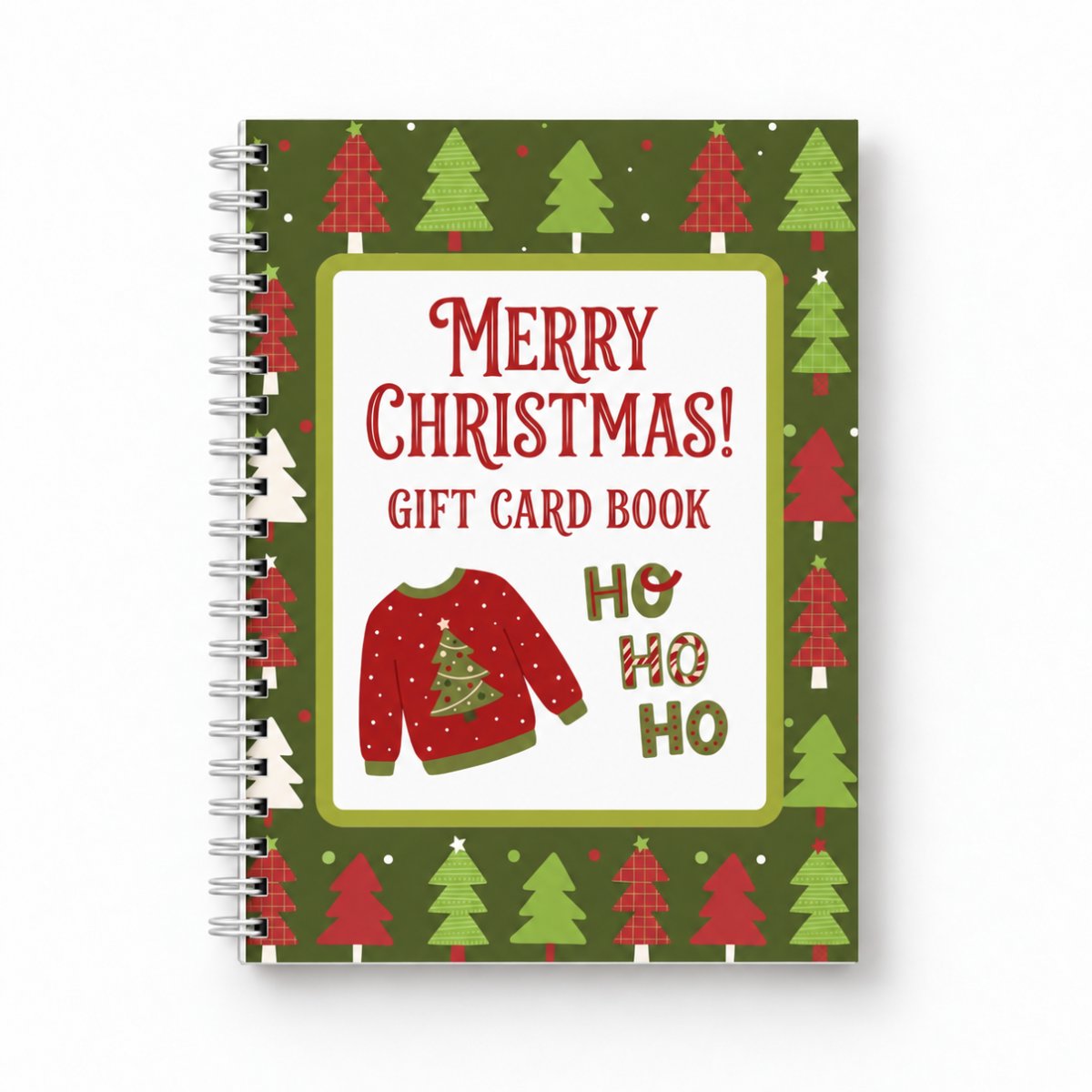 Christmas Gift Card Book For Her with red sweater cover