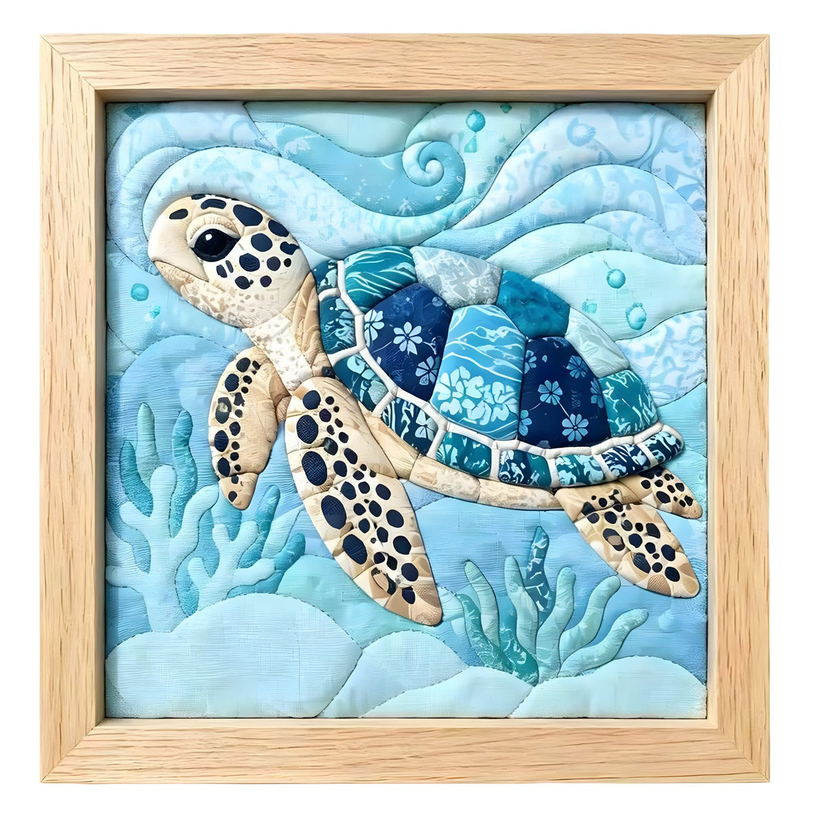 No-sew fabric art DIY kit with Sea Turtle design