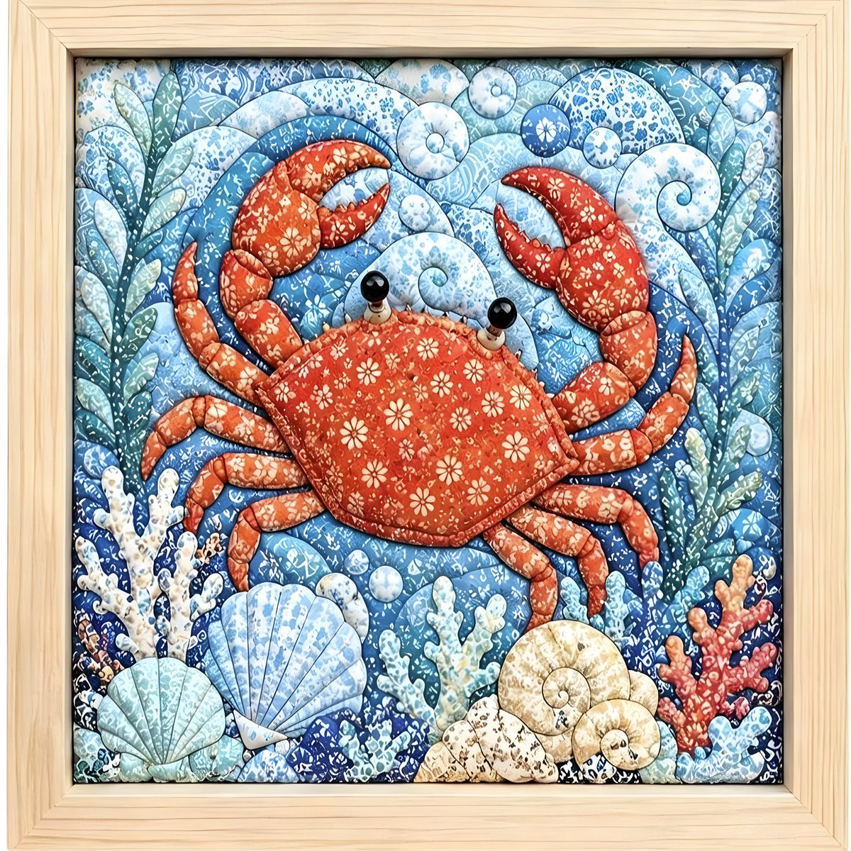No-sew fabric art DIY kit with Crab design