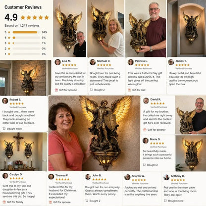 St. Michael wall light customer reviews with 4.9 star rating and real buyer photos