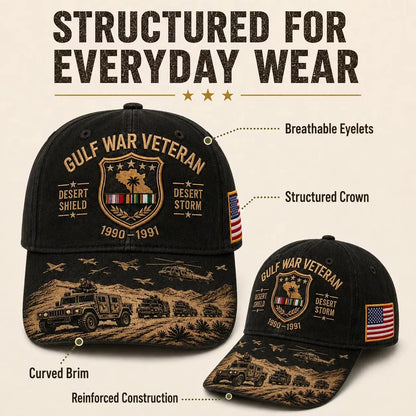 Structured for everyday wear – curved brim, breathable eyelets and structured crown