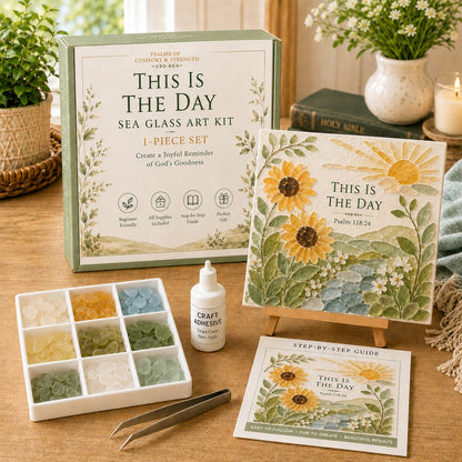 This Is The Day Psalm 118:24 sea glass art kit