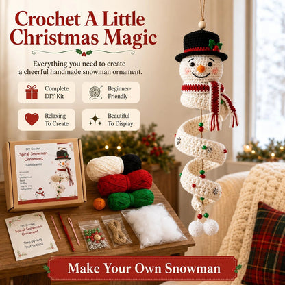 Crochet A Little Christmas Magic — snowman spiral ornament DIY kit hero
