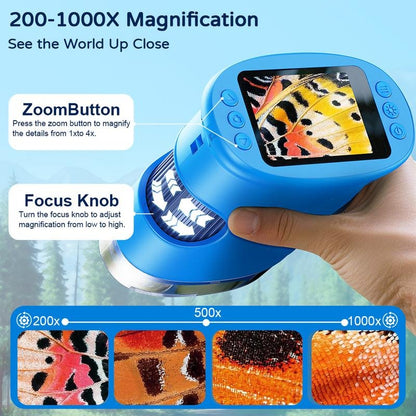 200-1000x magnification microscope