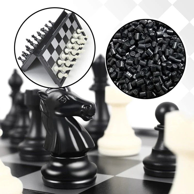 Close-up of weighted magnetic chess piece bases with felt padding