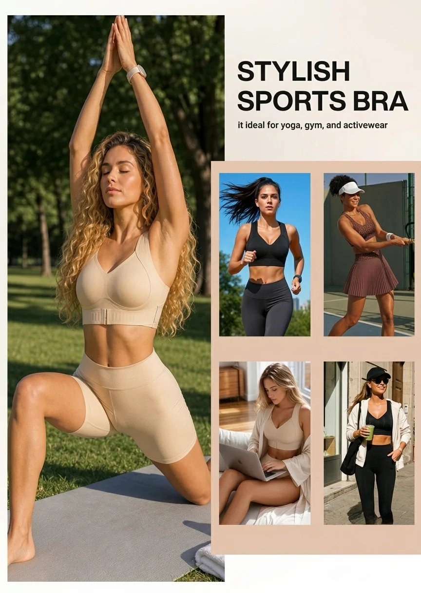 Wireless support bra daily wear and gentle activity