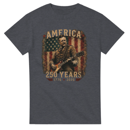 Teddy Roosevelt America 250 t-shirt dark heather