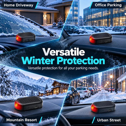 Dashboard antifreeze device parking scene collage