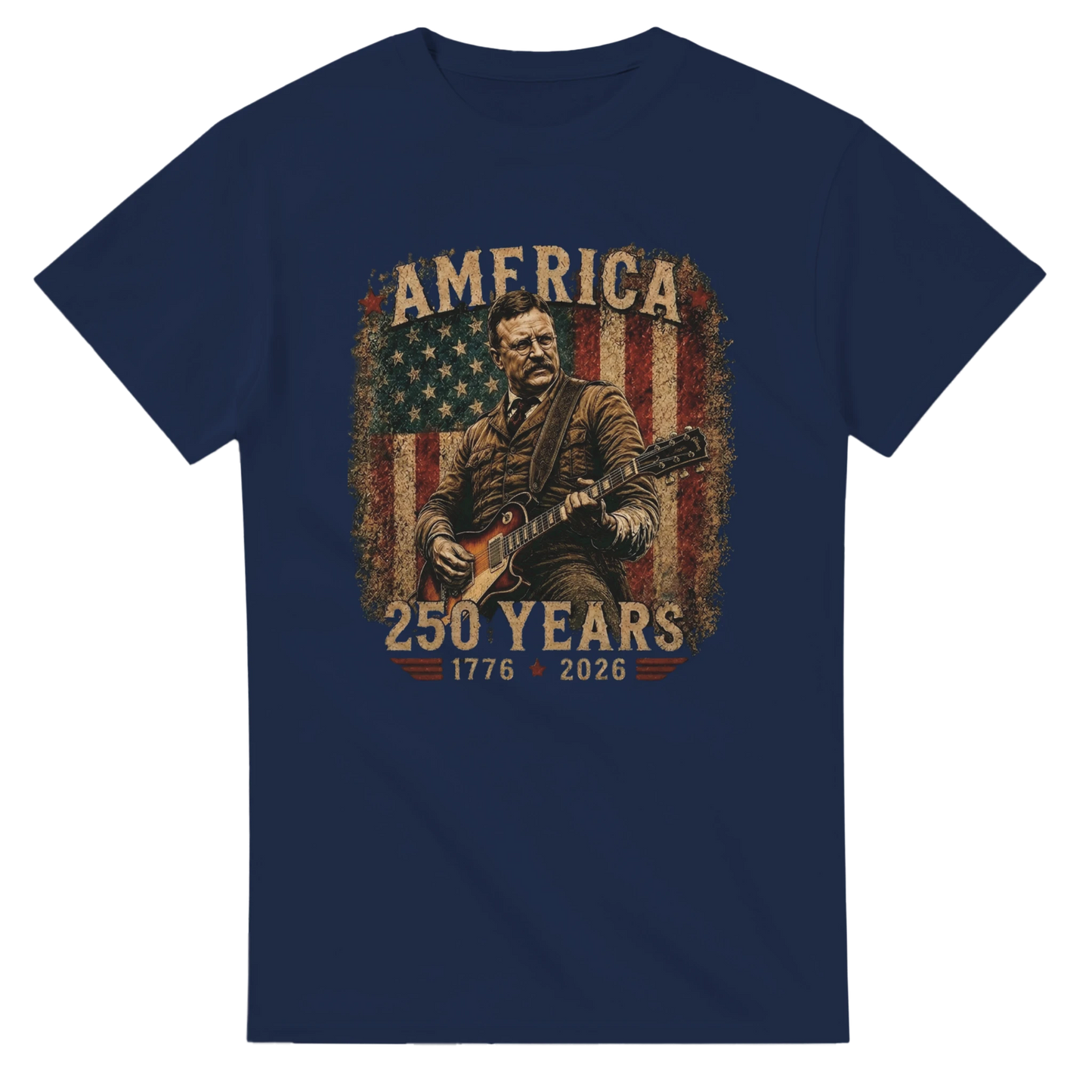 Teddy Roosevelt America 250 t-shirt graphite heather grey