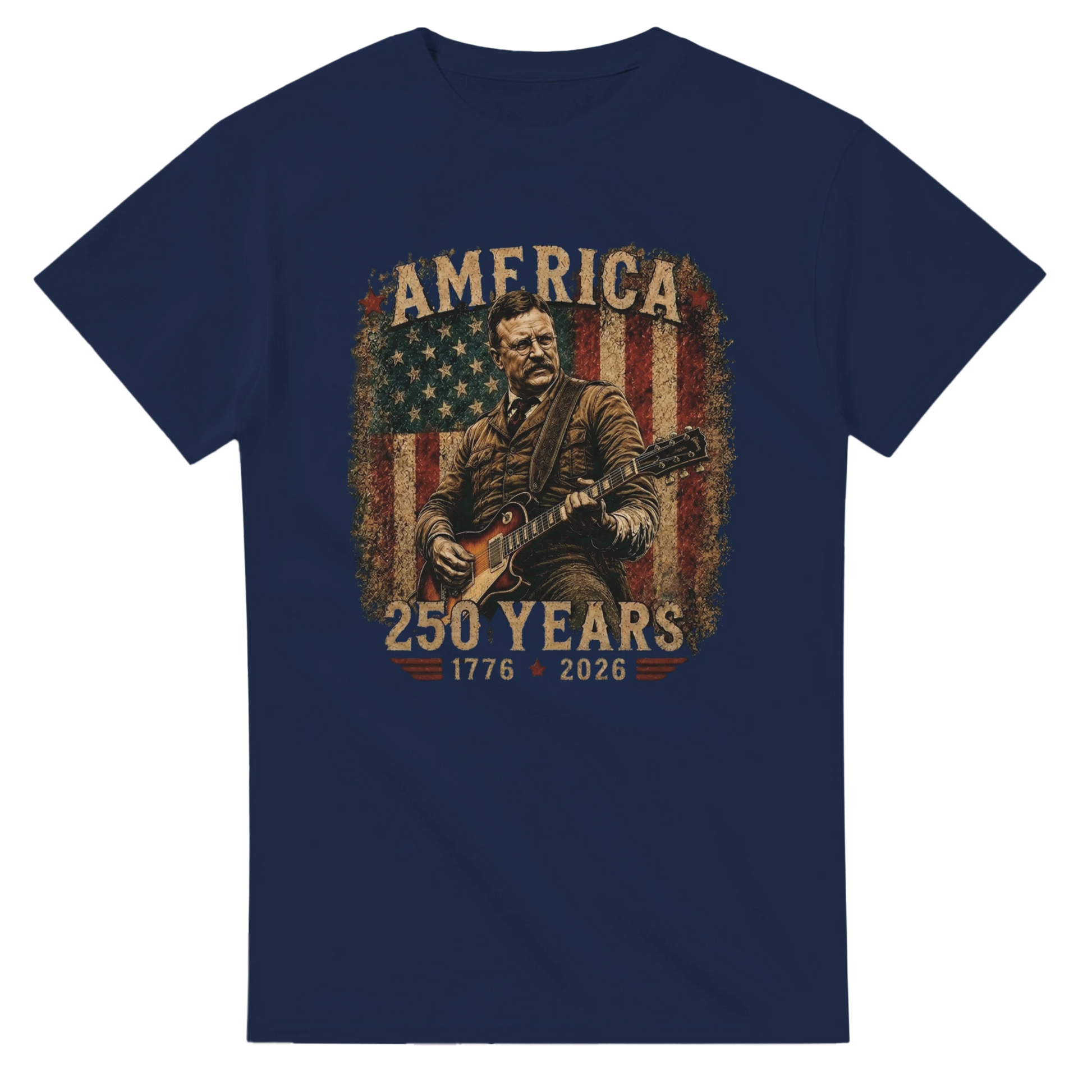 Teddy Roosevelt America 250 t-shirt graphite heather grey