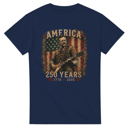 Teddy Roosevelt America 250 t-shirt graphite heather grey