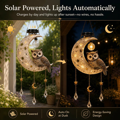 Solar charging automatic day and night owl garden light