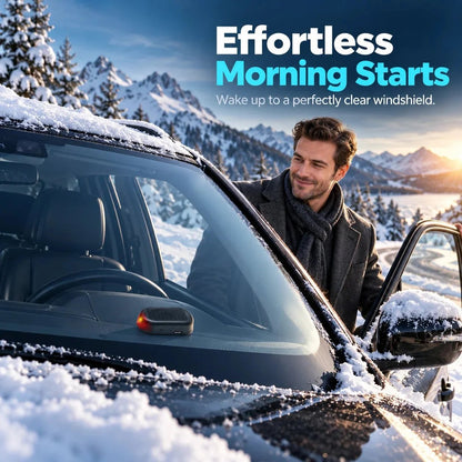 Dashboard antifreeze device parked vehicle scene