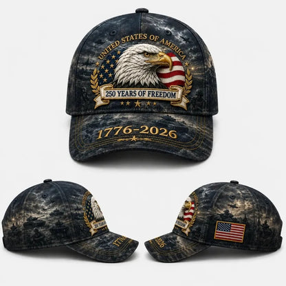 America 250 Military Tribute Embroidered Cap