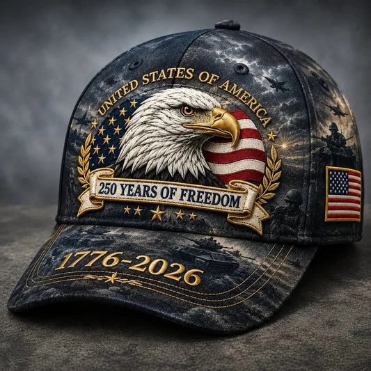 America 250 Military Tribute Embroidered Cap
