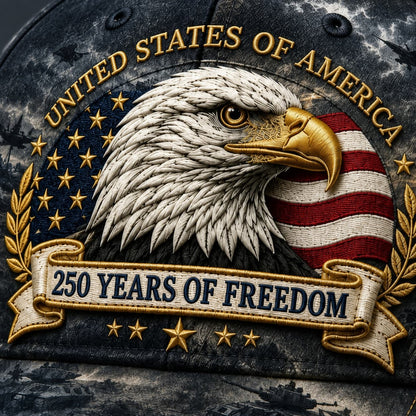 America 250 Military Tribute Embroidered Cap