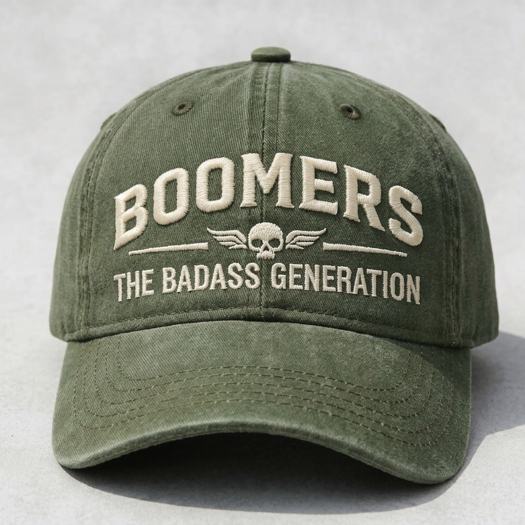 "Boomers: The Badass Generation"Vintage Embroidered Cap