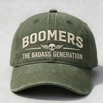 "Boomers: The Badass Generation"Vintage Embroidered Cap