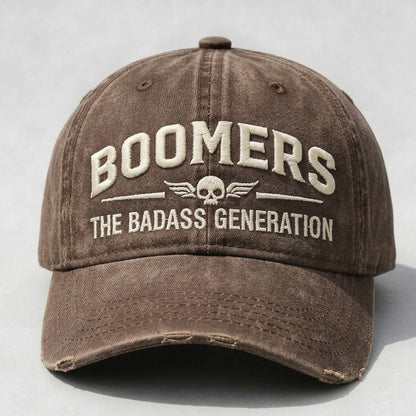 "Boomers: The Badass Generation"Vintage Embroidered Cap