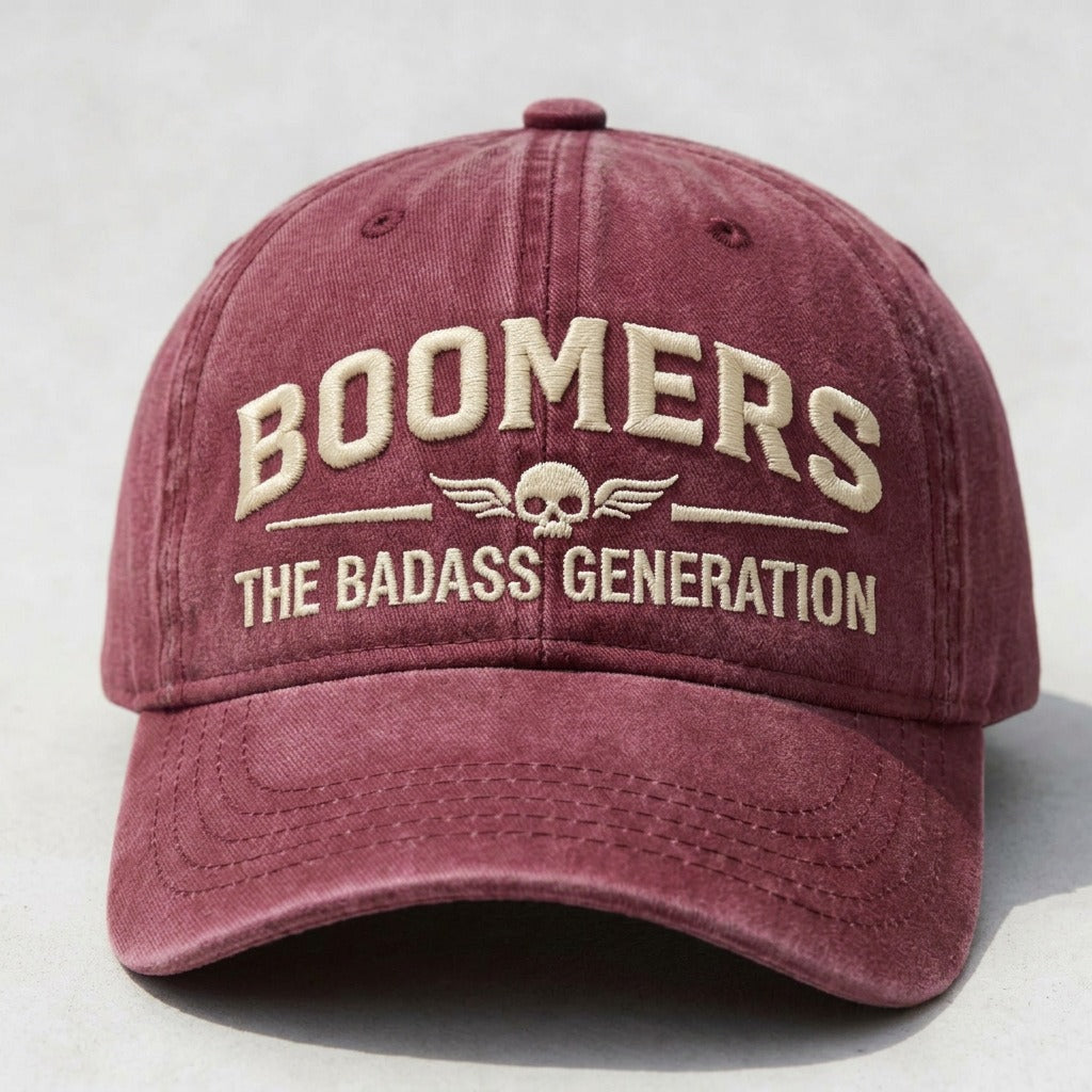 "Boomers: The Badass Generation"Vintage Embroidered Cap