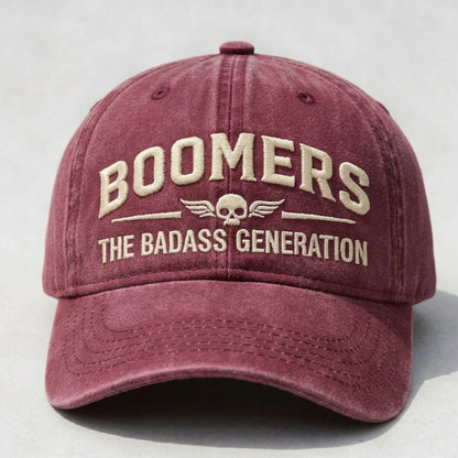 "Boomers: The Badass Generation"Vintage Embroidered Cap