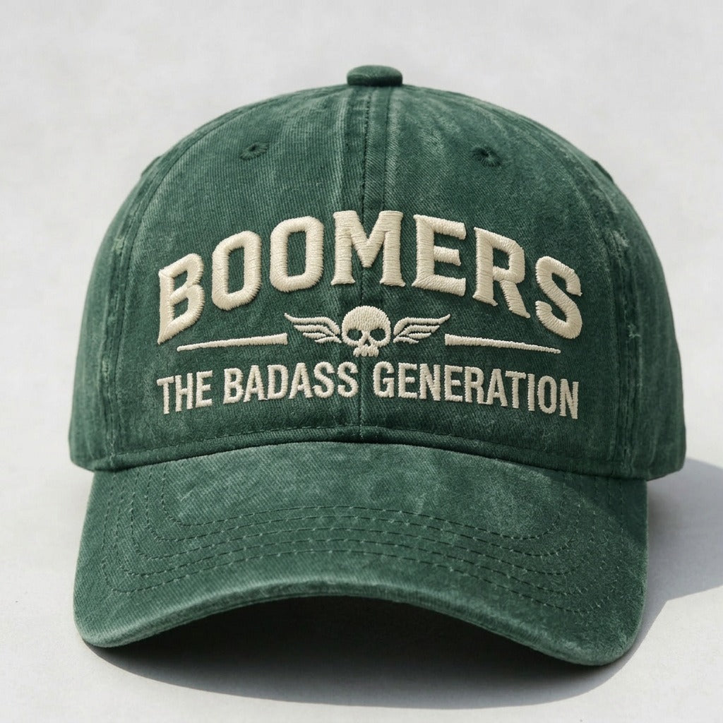 "Boomers: The Badass Generation"Vintage Embroidered Cap