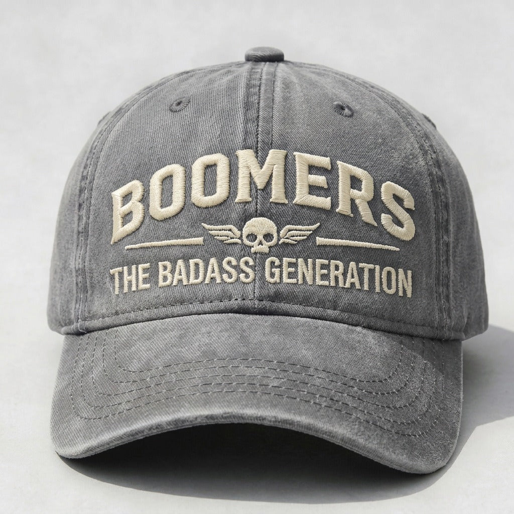 "Boomers: The Badass Generation"Vintage Embroidered Cap