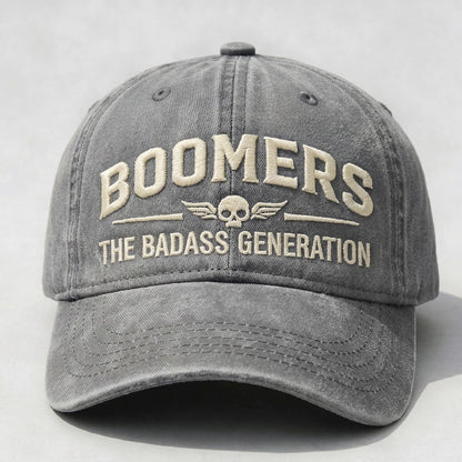"Boomers: The Badass Generation"Vintage Embroidered Cap