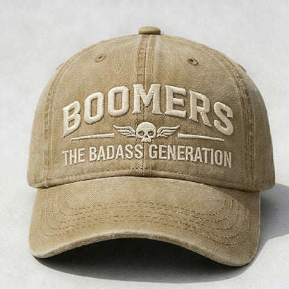 "Boomers: The Badass Generation"Vintage Embroidered Cap