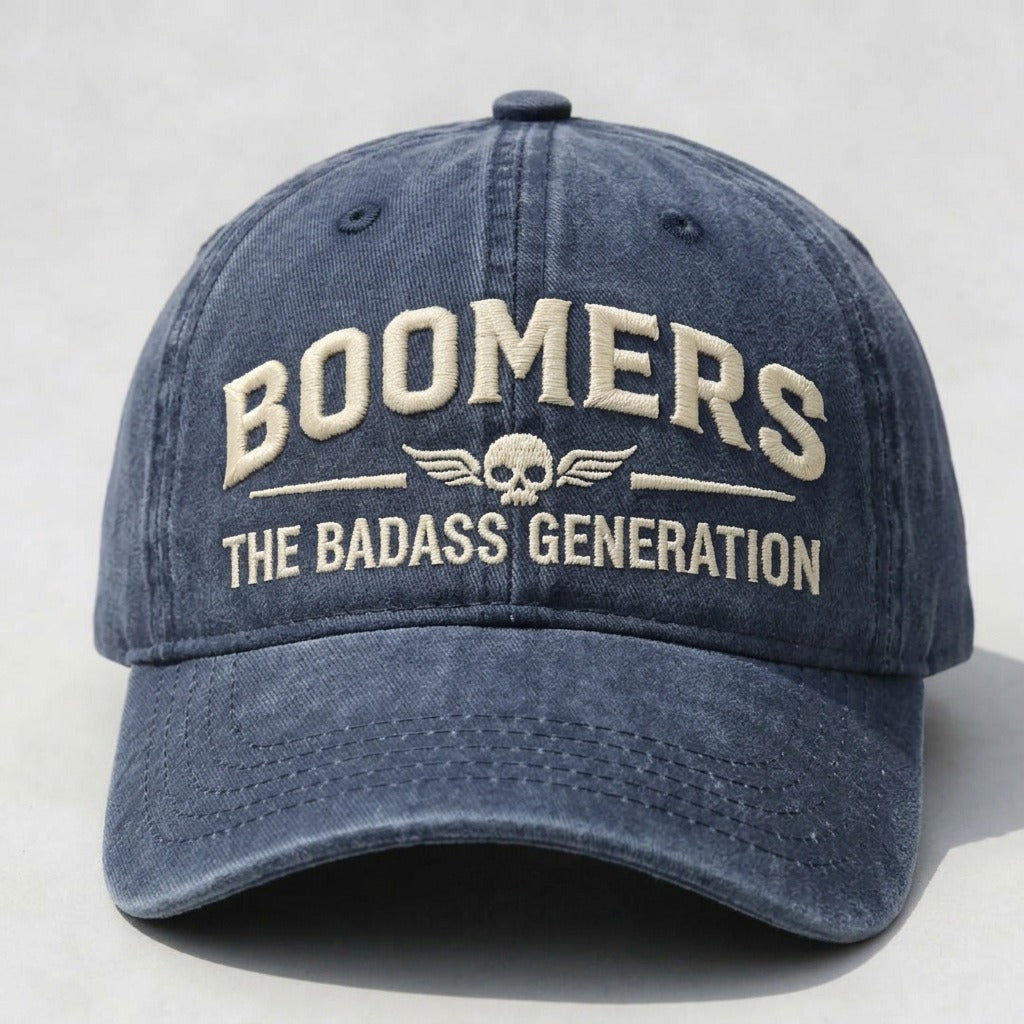 "Boomers: The Badass Generation"Vintage Embroidered Cap