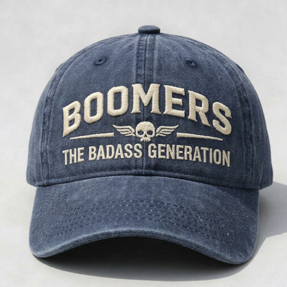 "Boomers: The Badass Generation"Vintage Embroidered Cap