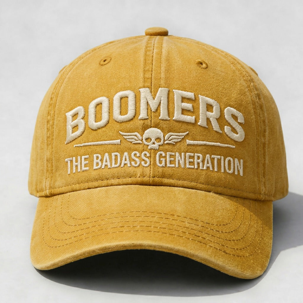 "Boomers: The Badass Generation"Vintage Embroidered Cap