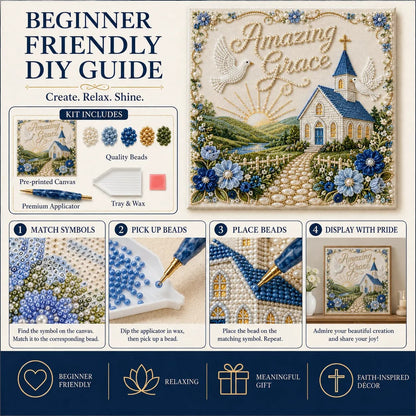 🎵 Beloved Hymns Pearl Art DIY Kit — Faith-Inspired Craft
